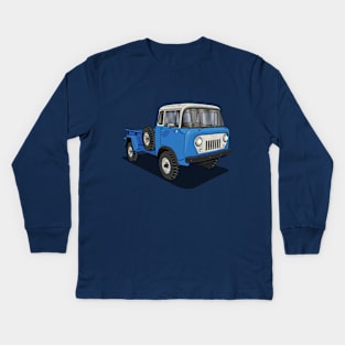 Jeep Forward Control FC-170 Blue Kids Long Sleeve T-Shirt